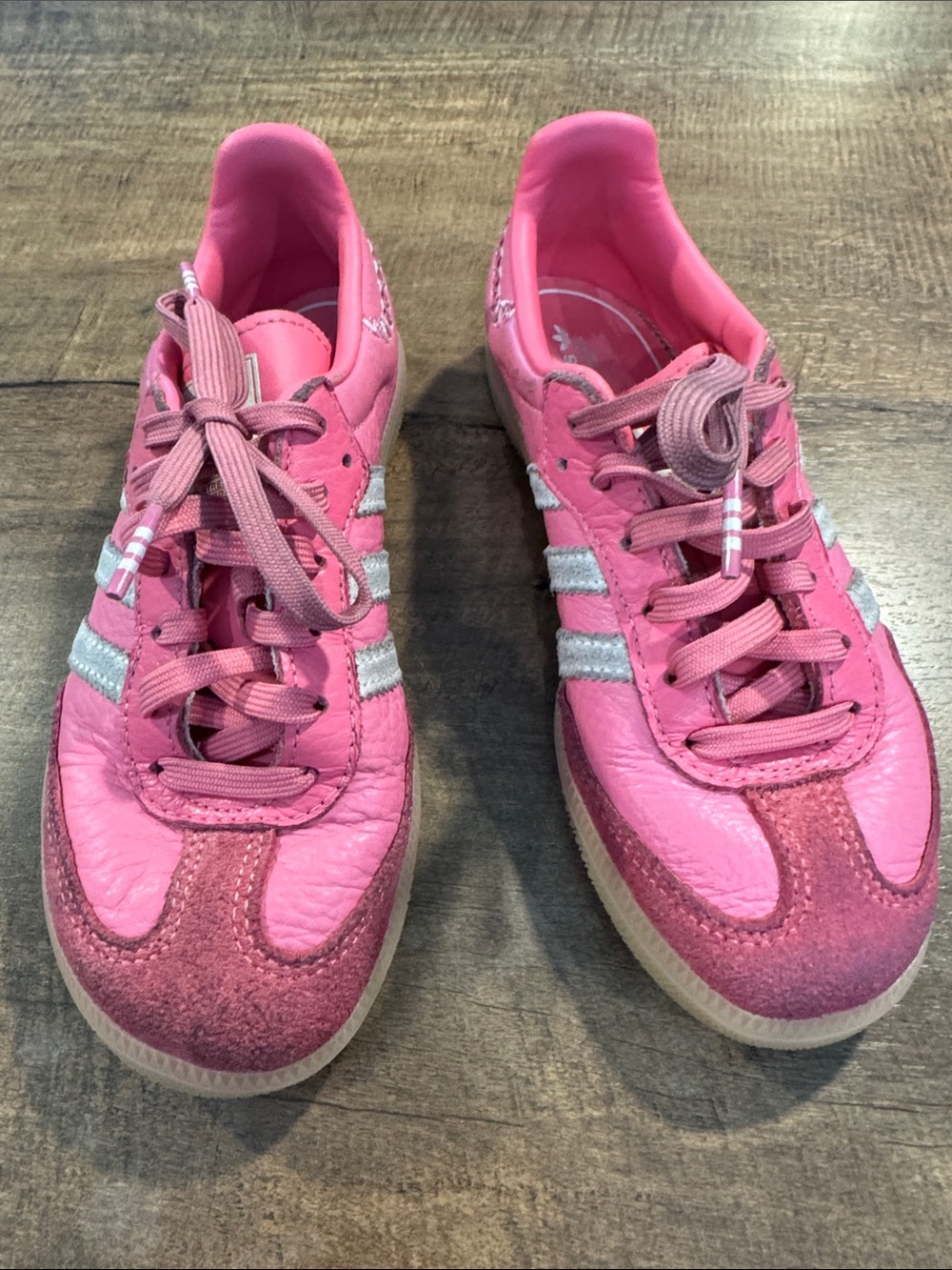 adidas Originals Samba OG Girls Pink Sneakers Kids Size 1